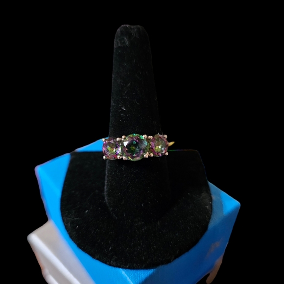Colorful Mystic Topaz Sterling Silver Ring Size 10 NWT - Picture 9 of 11